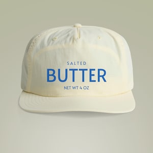 Funny Butter Surf Cap, Surfer Hat, Butter Lover Gift, Summer Accessories, Outdoor Hat, Surfing Apparel image 1