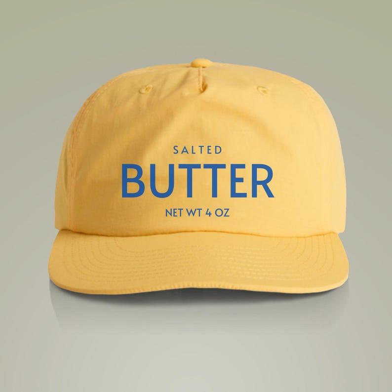 Funny Butter Surf Cap, Surfer Hat, Butter Lover Gift, Summer Accessories, Outdoor Hat, Surfing Apparel image 2
