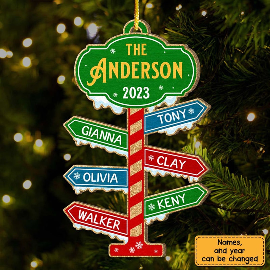 Personalized Family North Pole Ornament Family Christmas - Etsy