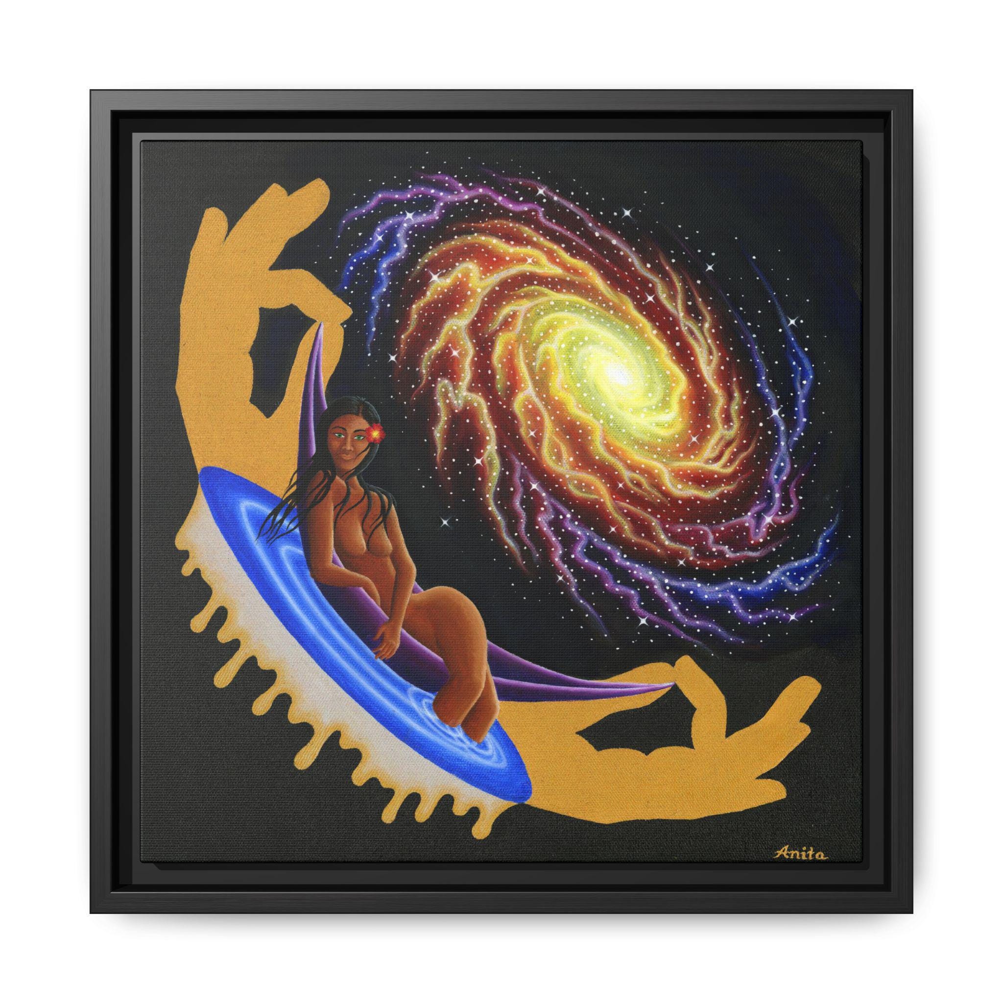 Cosmic Ride ~ Original Art, Framed Canvas Print