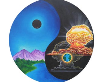 Yin Yang ~ 6 in. Vinyl Sticker, Original Art