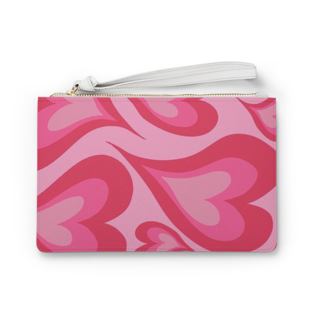 Floating Hearts Clutch Bag Etsy