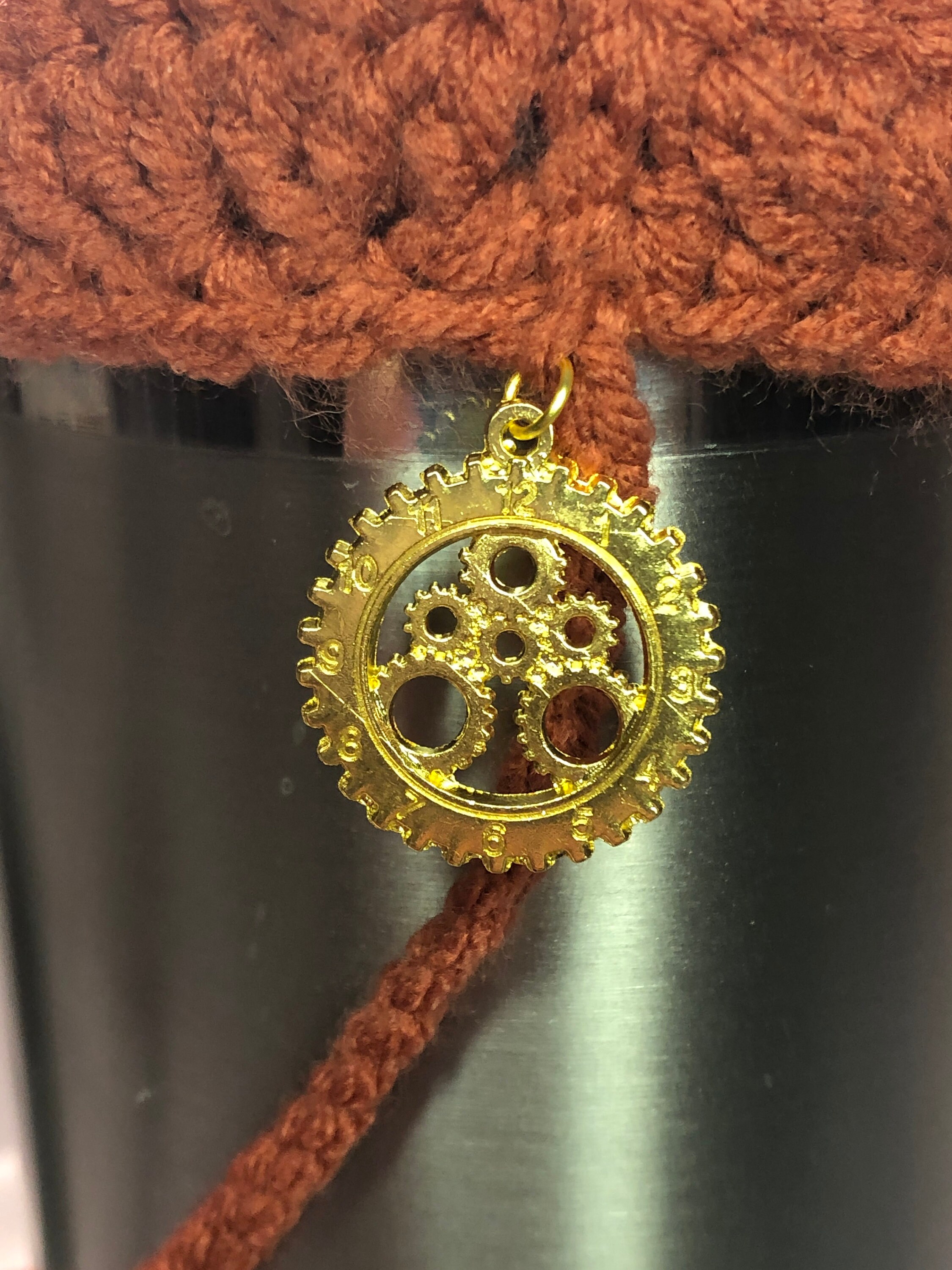 Light Rust Colored Steampunk Hand Crocheted Stanley Cup/tankard Cover ...