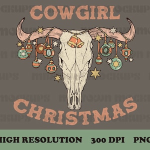 Cowgirl Christmas PNG, Western PNG Sublimations, Cowgirl Christmas, Retro Western PNG, Western Christmas png, Retro Western Christmas