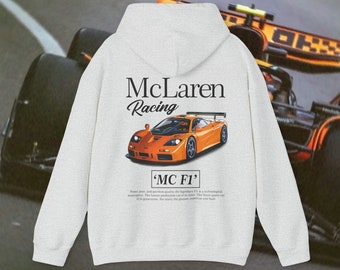 McLaren F1 Racing Hoodie - Cadeaux pour les gars de voiture / Cadeau pour papa / Sweat à capuche de voiture