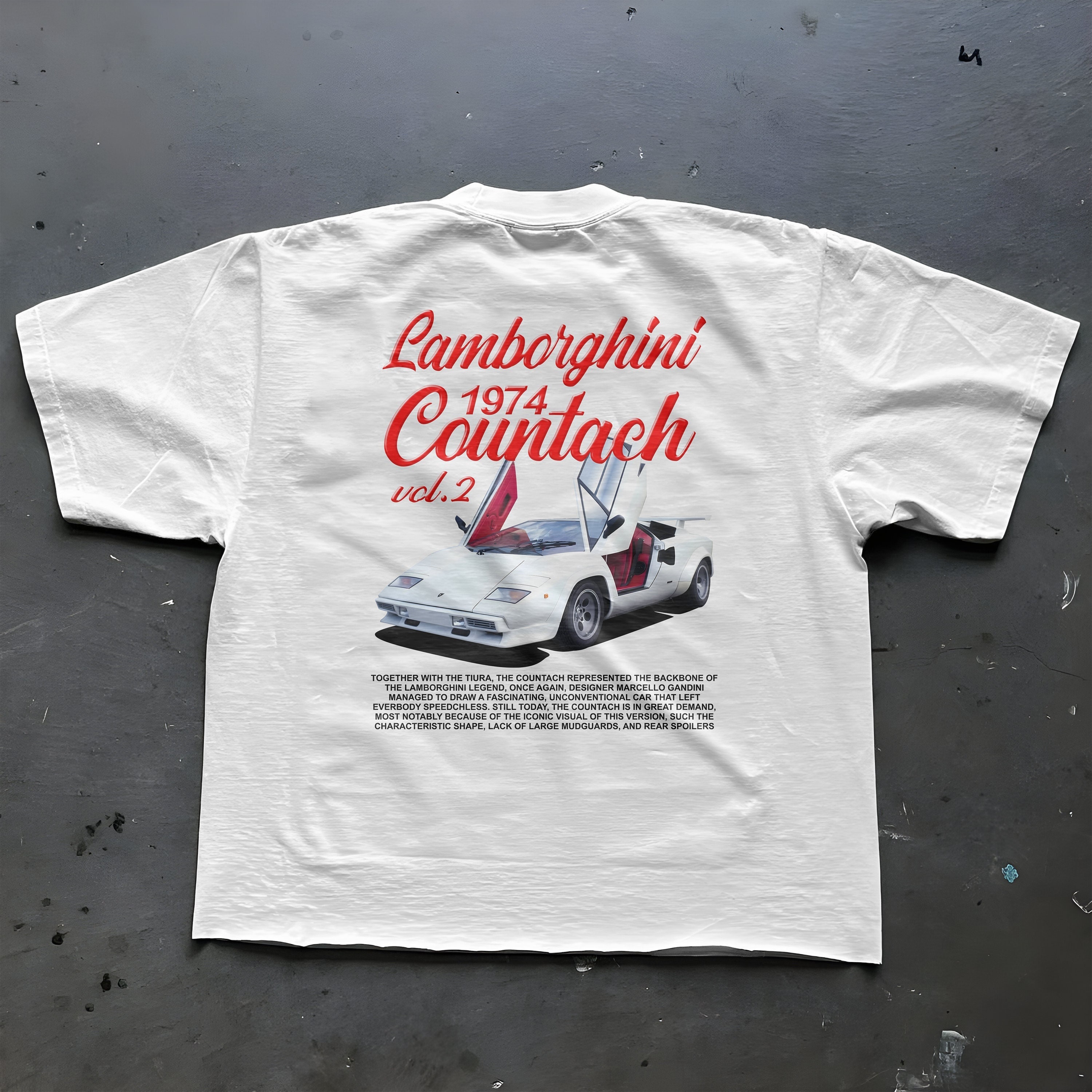 Lamborghini Countach 1974 Print Original Art Car Shirt Poster Type Design for Birthday Gifts for Car Guys Gift for Dad Etsy