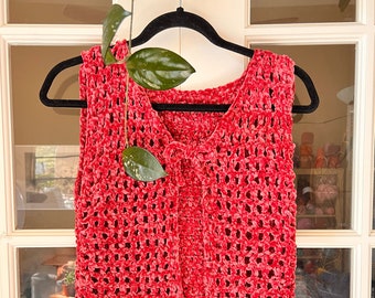 Fiesta Vest | Crochet Summer Vest | Mesh Top