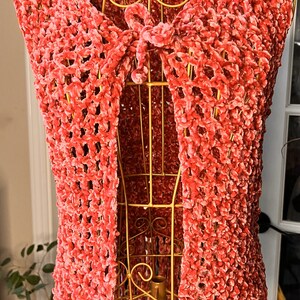 Crochet Vest Pattern, Modern crochet vest pattern, Bohemian vest pattern, crochet mesh stitch pattern, Easy crochet vest pattern, PDF image 4