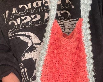 Handgefertigte Bubble Stitch Häkeltasche | Popcorn Stitch Boho Schultertasche | Strukturiert, ein Unikat