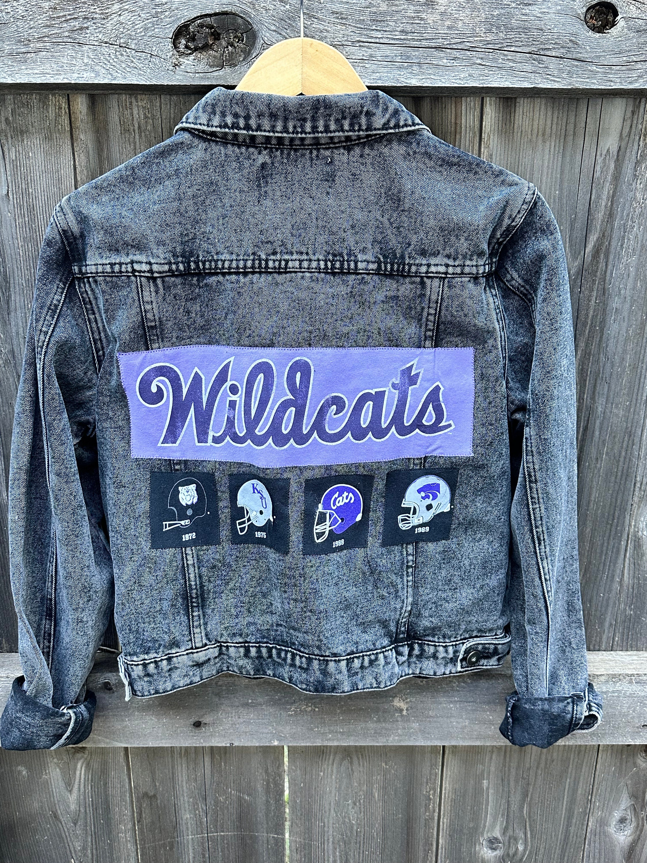 Jackets & Coats, Custom University Of Kentucky Wildcats Rhinestone Fringe Denim  Jean Jacket