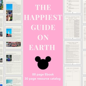 The Happiest Guide on Earth Ebook and Resource Catalog | Disneyland Planning | Disneyland Templates | Disneyland Guide & Planner | DCA Guide
