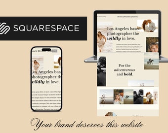 Plantilla de sitio web de Squarespace, diseño de sitio web moderno, plantilla de sitio web de Squarespace 7.1, plantilla de sitio web para pequeñas empresas