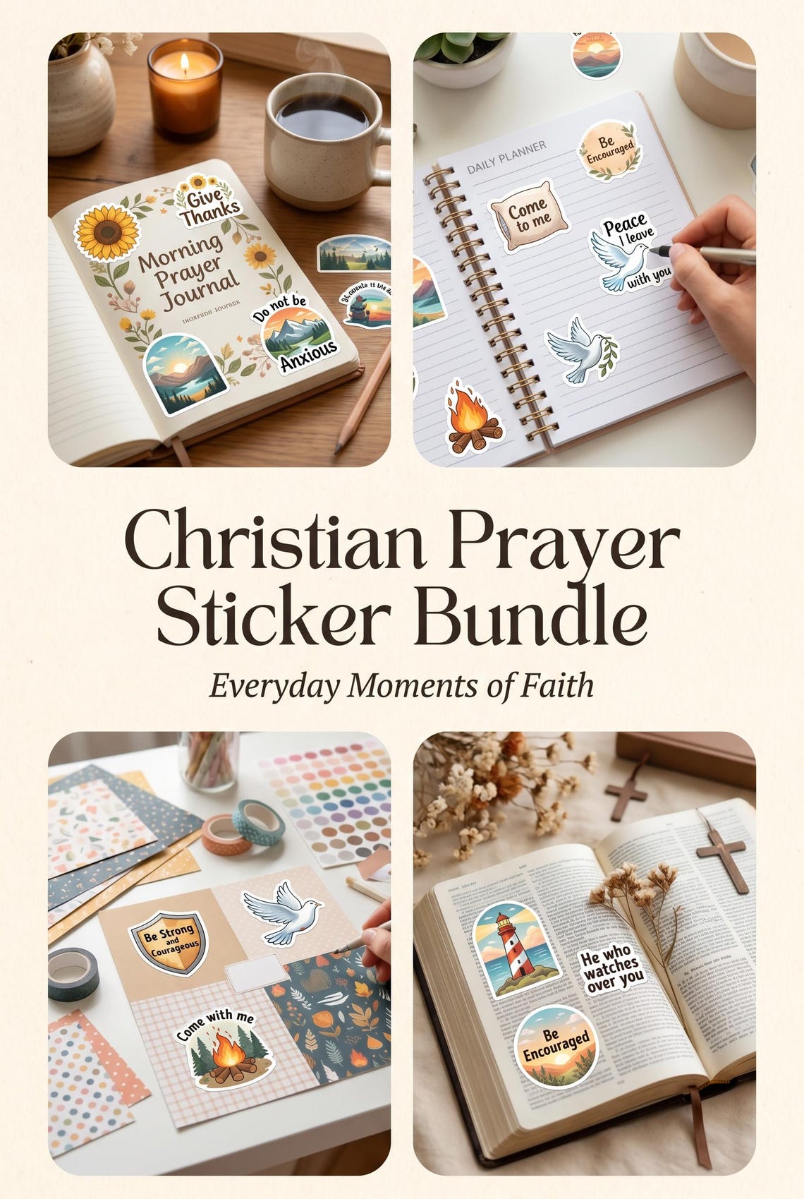 81 Christian Prayer Scripture Stickers Bundle | Printable Bible Verse ...