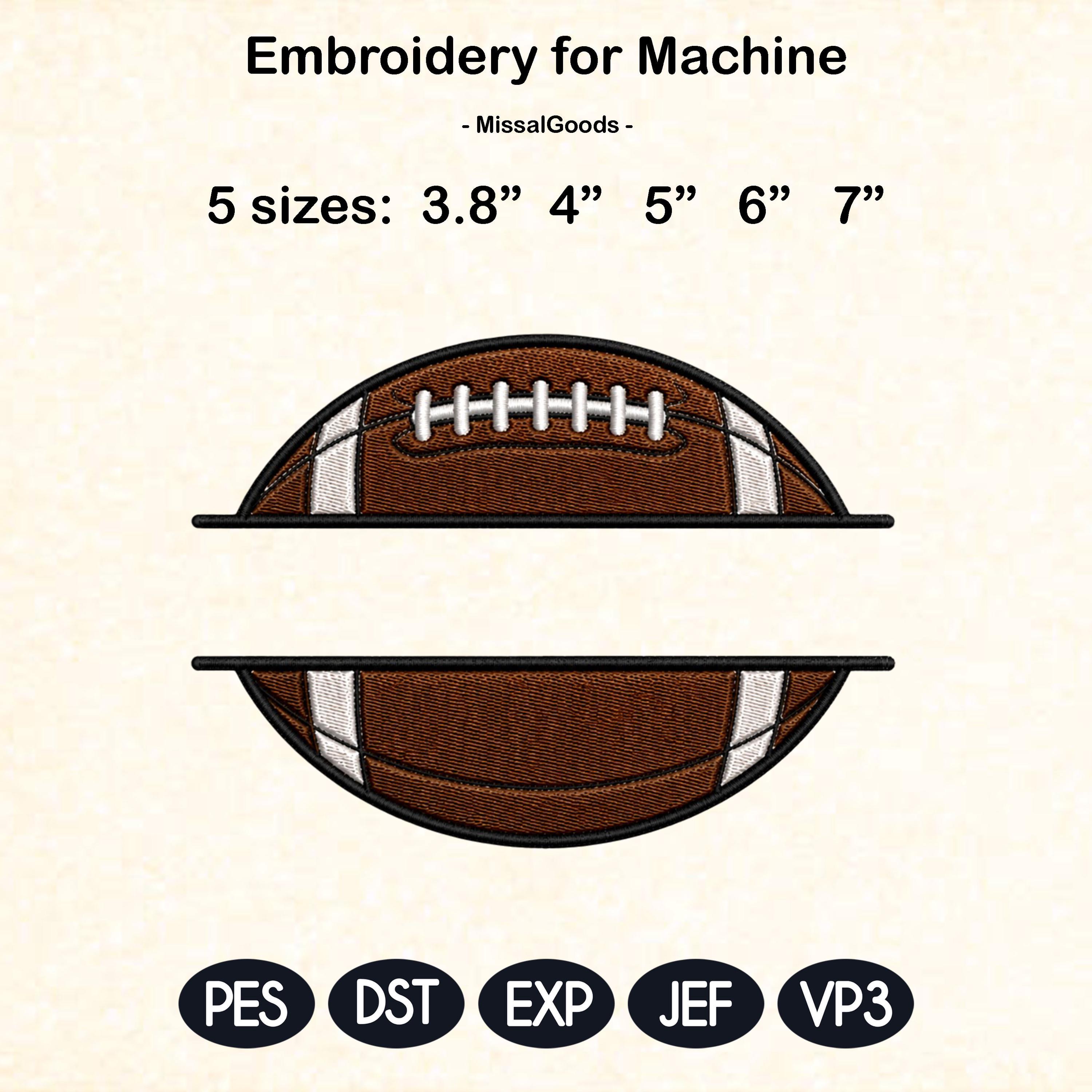 Split Football Monogram Football Split Monogram Embroidery Design, Football Name Frame, Sports ...