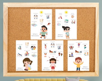 Digital feelings posters. Emotions posters for kids. Childrens PDF posters. Printable childrens posters,  Feelings poster,  Social learning