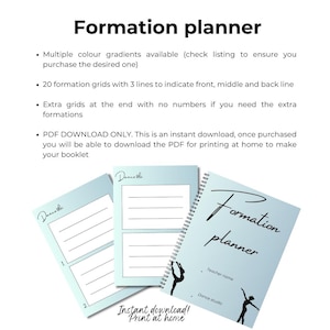Dance formation choreography planner | dance teacher planning sheet | dance teacher PDF download | digital download dance choreography