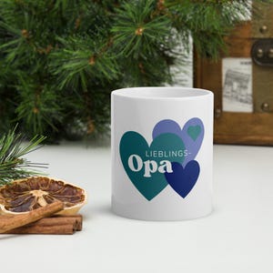 Favorite Grandpa White, glossy mug