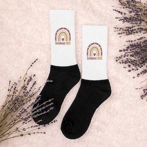 SCHOOL ENROLLMENT SCHOOLCHILD Socks GIFT for the school cone Rainbow for school