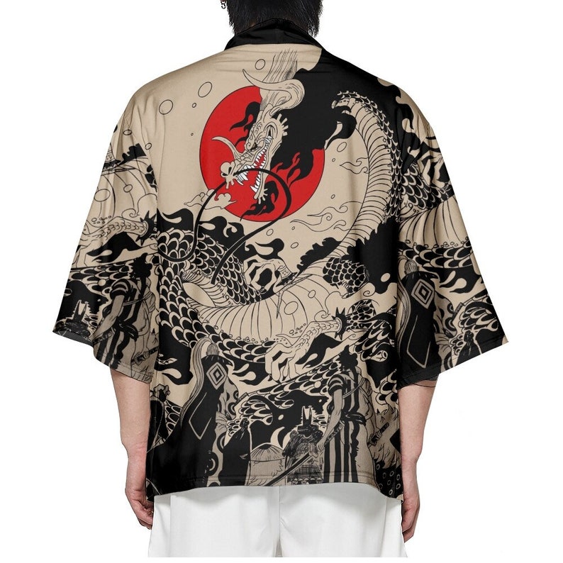 Dragon kimono Nouvelle chemise t-shirt cadeau personnalisé chemise kimono image 1