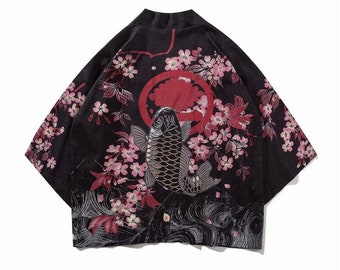 Fish kimono New shirt tshirt custom gift shirt kimono