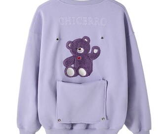 Cartoon bear New sweatshirt sweater custom gift sweatshirt