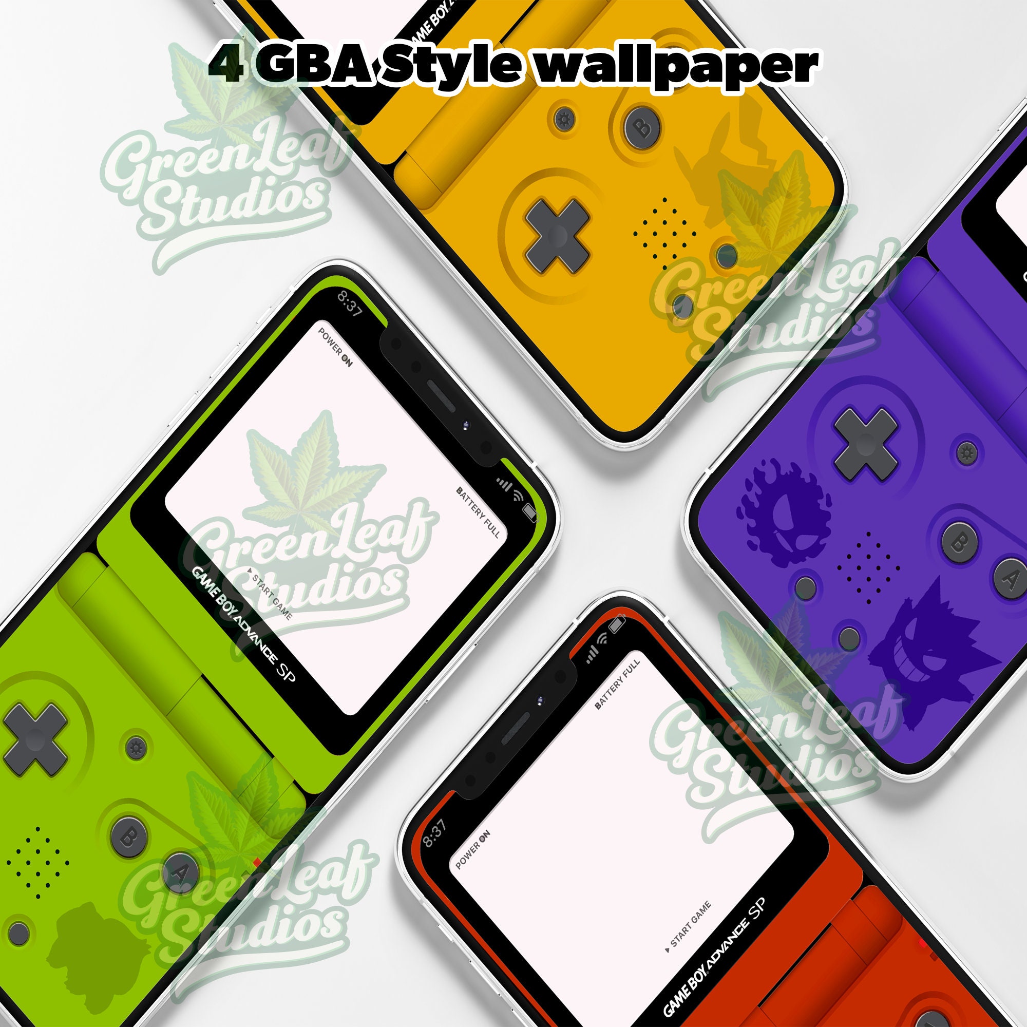 17 Custom Gameboy iPhone Wallpaper Bundle Clear Case Gameboy Colors Modern  Minimalist Design High Resolution 