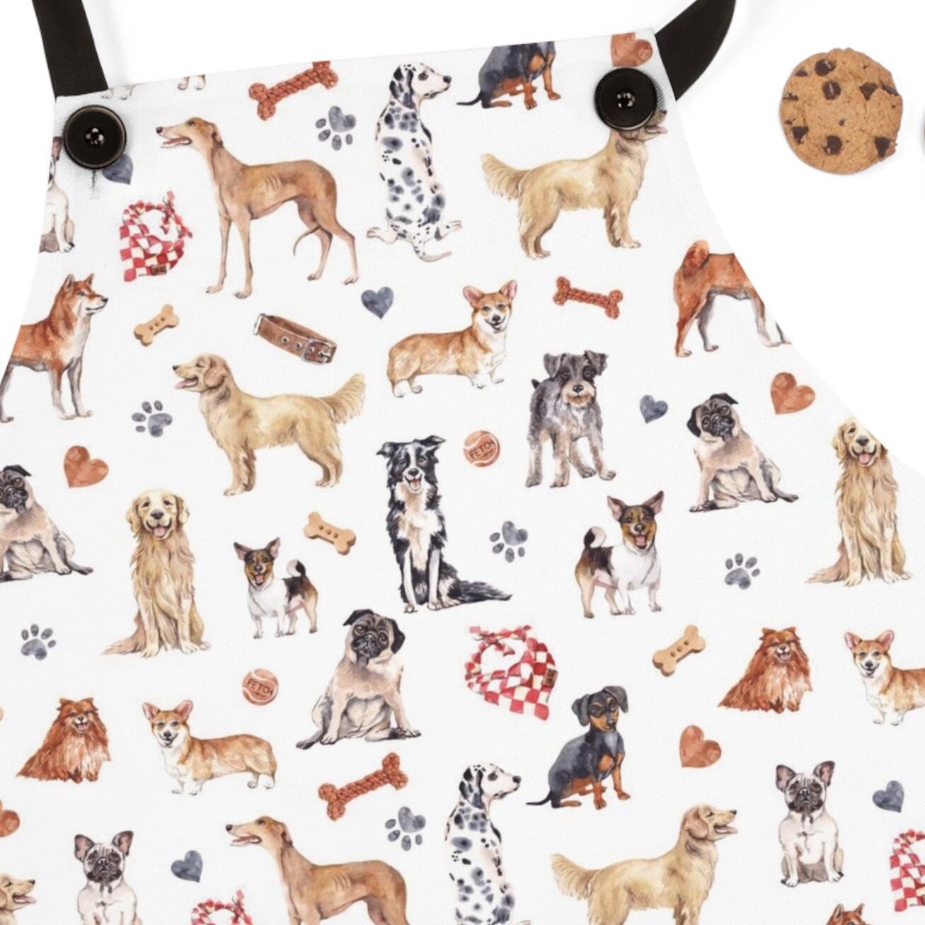 Apron With Dogs, Dog Apron, Dogs on Apron, Dog Lover Gift, All Dogs