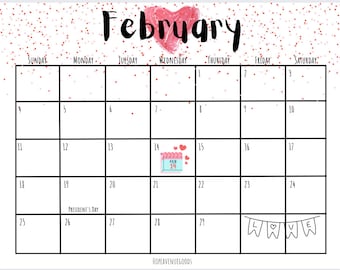 Editable February 2024 Calendar