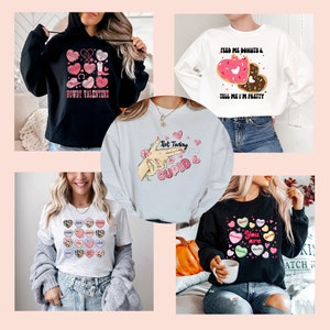 Western Valentine&#39;s Day Hoodie, Cool Cowgirl Valentine&#39;s Day T-Shirt, Hello Valentine&#39;s Day Sweatshirt, Heart Valentine&#39;s Day Shirt