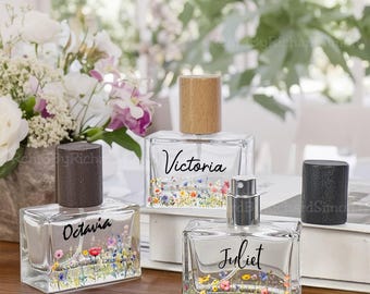 Personalized Engraved Perfume Bottles,Refillable Clear Glass Travel Perfume Bottle,Customized Wedding Gifts For Brides And Bridesmaids