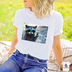 Retro Raccoon Shirt, Cute Raccoon T-Shirt, Cool Raccoon T-Shirt, Casual Cotton Shirt, Unisex T-Shirt, Funny Raccoon T-Shirt