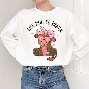 Boogie Heifer Valentine Sweatshirt, Highland Cow Hoodie, West Country Highland Cow Shirt,Highland Cow Valentine T-Shirt,Valentine&#39;s Day Gift