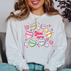Caring Teacher Valentine&#39;s Day Hoodie, Cute Teacher Valentine&#39;s Day Sweatshirt, Vintage Valentine&#39;s Day Shirt, Funny Valentine&#39;s Day Tee