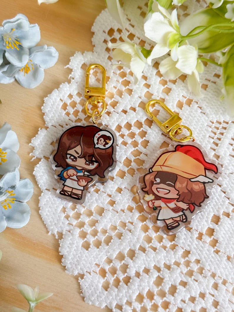 PREORDER EPIC Inspired | 2" Acrylic Glitter Charms | Odysseus, Hermes image 1