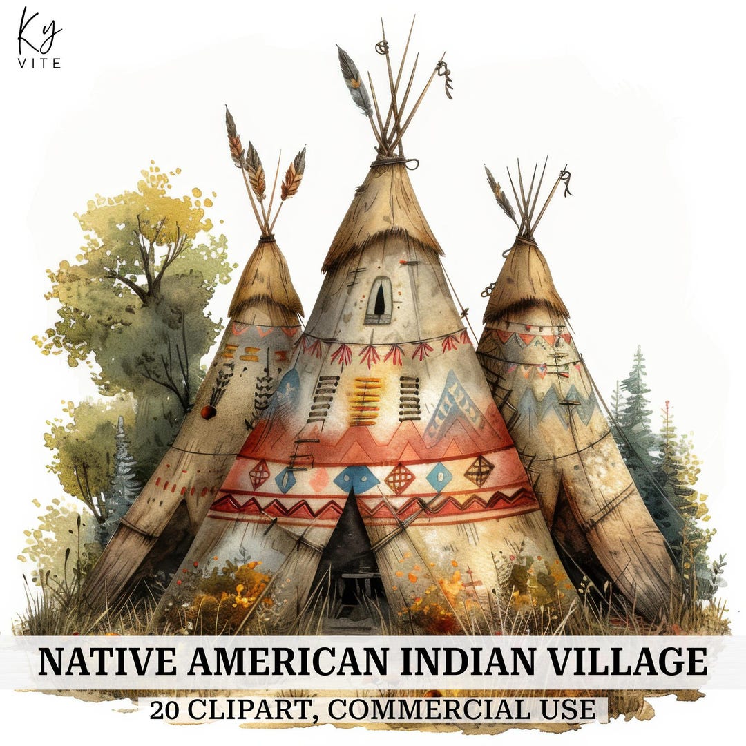 20 Native American Indian Tent Clipart, Printable Watercolor Clipart, Paper Craft, Scrapbook, Journal, High Quality, Digital Download, CU - Etsy Japan