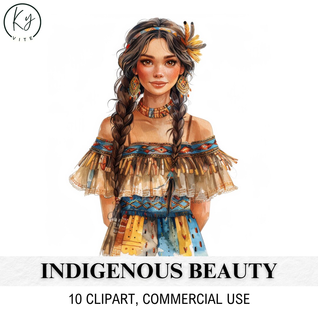 10 Aboriginal Australian Woman Clipart, Indigenous Women, Printable