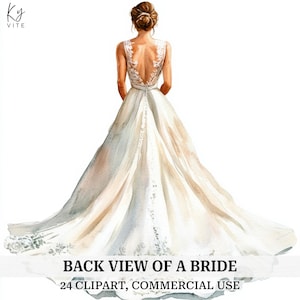 24 Hochzeit Braut Clipart, Hochzeit Braut, Hochzeitseinladung, druckbare Aquarellfarben, Papiermodelle, Journal, hohe Qualität, digitaler Download