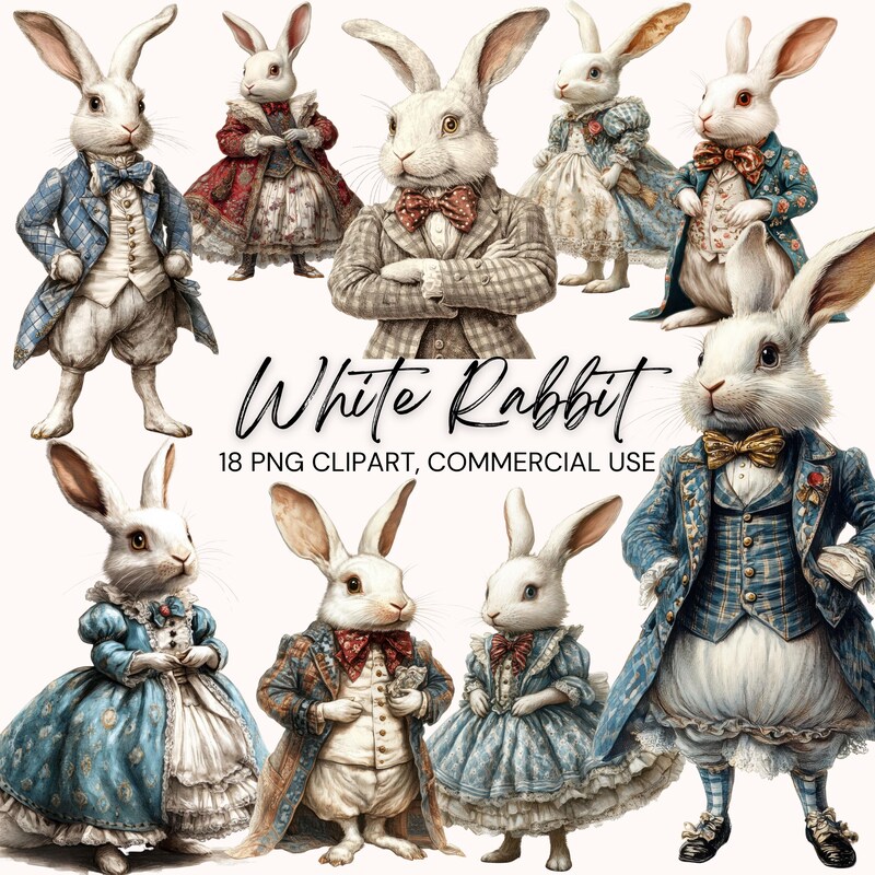 White Rabbit Pattern - Etsy Australia