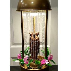 Table Top Vintage Reproduction Handmade Rain Oil Lamp