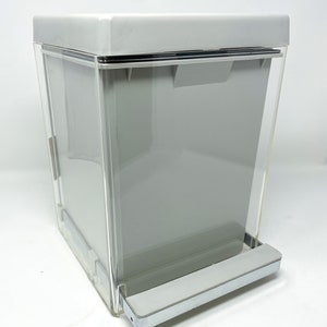 Vintage ALLiBERT NOS Acrylic Crystal Waste Bin / Trash Can