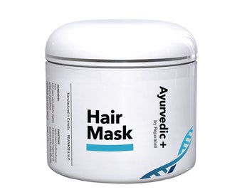 Ayurvedic Hair Mask: Amla, Rosemary, Vitamin E, Black Seed, Rice Extract, - Organic, Nourishes Scalp, Promotes Growth, Strengthens Hair