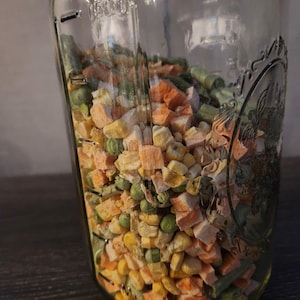 Freeze dried mixed vegetables