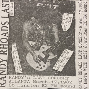 Ozzy Osbourne/Randy Rhodes en concert le 17 mars 1982