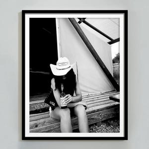 Cowgirl Drinking Wine Print, Bar Cart Wall Art, Black and White, Alcohol Poster, Wild West Photo, Retro Western Print, Girly Dorm Room Decor