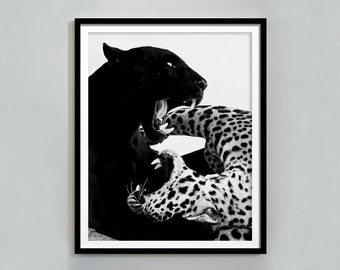Cheetah and Jaguar Print: Vintage Panther Wall Art (Digital Download)