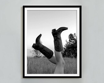 Cowgirl Stiefel Print: Western Dekor (Digitaler Download)