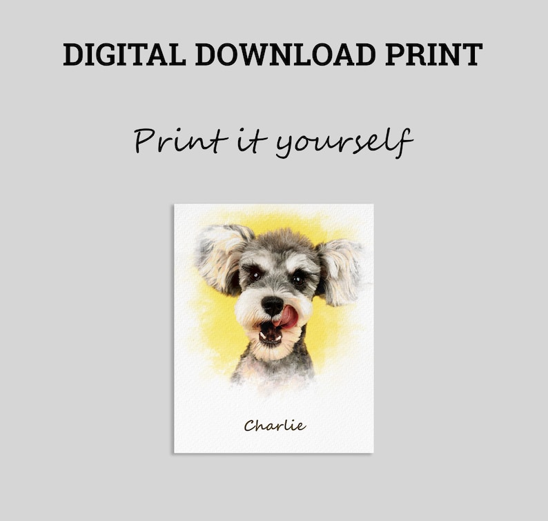 a picture of a dog with the words print it yourself