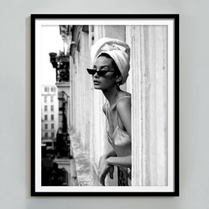 Woman in Window Print: Vintage Fashion Photography (Digital Download)