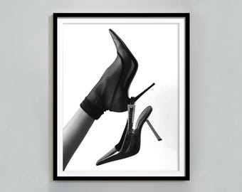 High Heels Fashion Print: Black & White Photography (Digital Download)