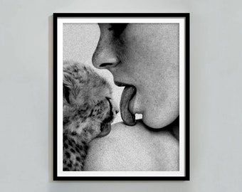 Cheetah Poster: Black and White Fashion Photography (Digital Download)